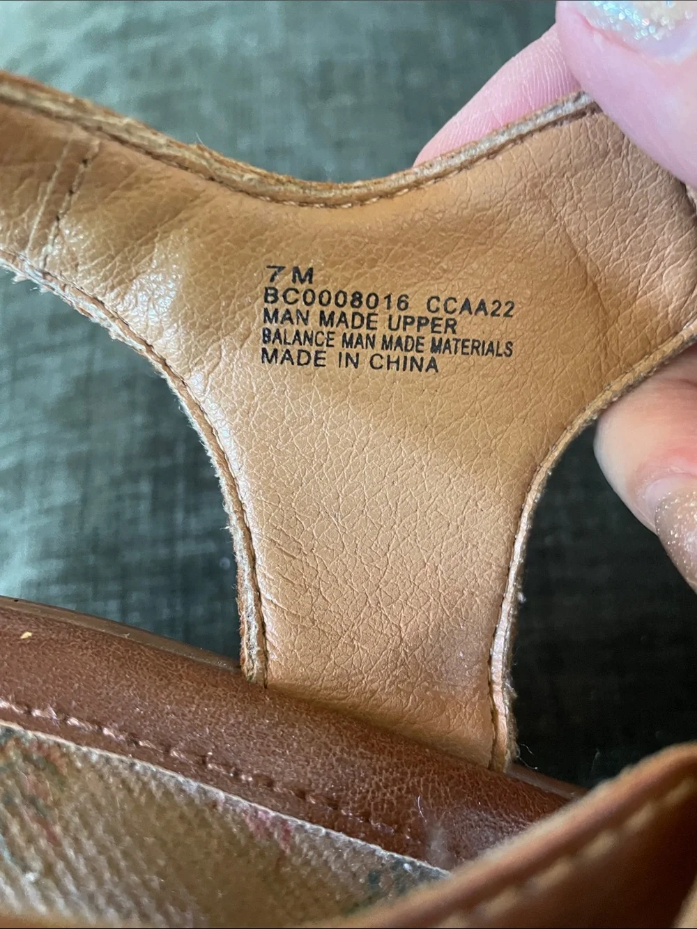 boc Brown Leather Platform Mary Jane Sandals